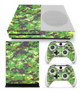 Konsoldekal Kolfiber Vinyl Skin Sticker för Xbox ONE Slim Konsol & Handkontroller-ZY XboxOneS 0082-