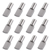 5mm Hyllstift, 60 Stycken Skåpmöbler Skedform Stöd Hyllstift för Hyllor Nickelpläterade