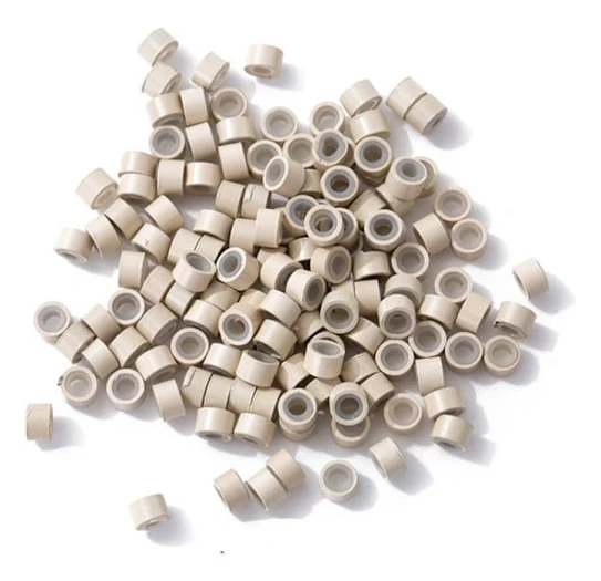500 st Mikro Ringar Länkar Pärlor BEIGE beige