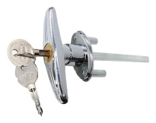 Garagedörr Nyckelsats T-handtag Låssats med 2 nycklar, universal T-handtag för skjuldörrlås
