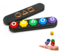 Koreanskt Gonggi Spel & Fodral - Kasta & Fånga Sten Spel, Squid 2 Familje- & Partyspel suit
