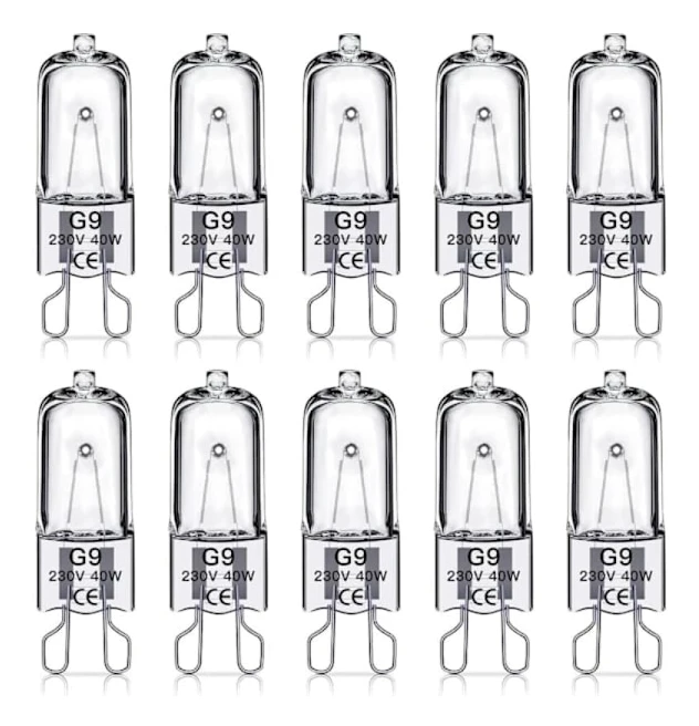 G9 Halogenlampor 40W,230V, 10-pack 40W