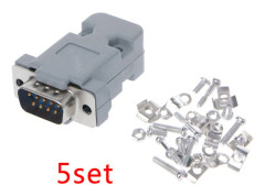 5 Set 9 Pin Hane/Hona D-Sub Kontakt Lödkontakt RS232 Seriell DB9 för w/ för G 1