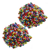 2000 st 10mm Blandade Färger Mjuka Fluffiga Pompoms För Barnhantverk