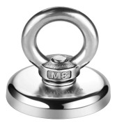 Kraftfull neodymmagnet Diameter 48 mm tjocklek 12 mm 75 kg dragkraftskruka Spännåterställningsmagnet