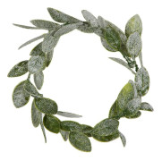 Ljusmanschett Krans Rimfrost Löv