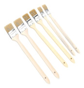 Radiatorborste 6-pack Platta Vinklade Svinborst Trähandtag