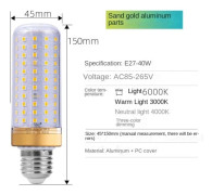 Mordely Majslampa LED Majslampa E27-40WGULD GULD E27-40W E27-40WGold