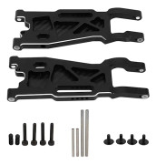 Aluminiumlegering Främre Fjädringsarmar Set med Kolfiberplatta för TRAXXAS 1/8 4WD SLEDG Svart