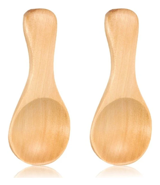 Small Wooden Spoon with Short Handle, Good for Small Jam Jars