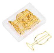 Roliga guldgalvaniserade bägareformade gem - set med 10 st