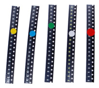 100 st 5 Färger SMD 0805 LED-ljus Röd Grön Blå Gul Vit Sorteringskit