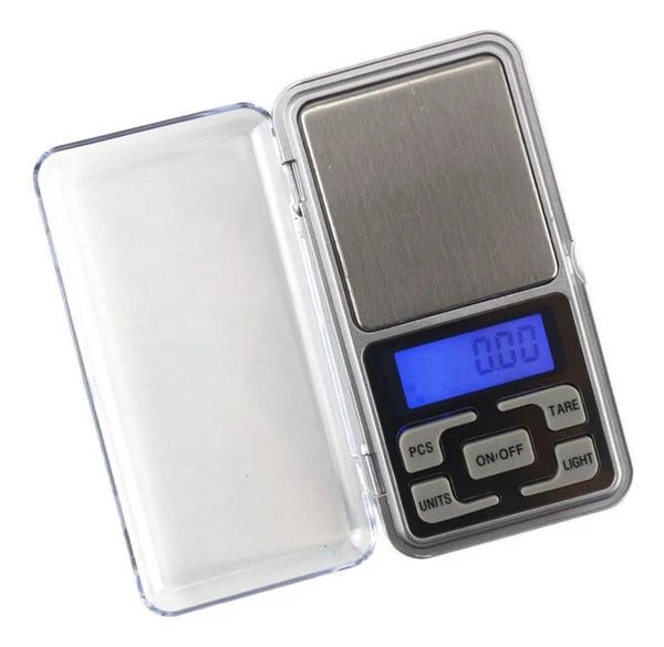 Digitalvåg i fick format, Pocket Scale, Smyckes våg 0,01 - 200g Silver