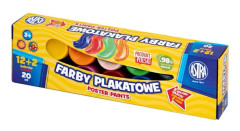 Astra Plakatfärger 20 ml x 14 Färger (12+2 gratis)