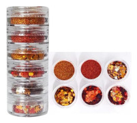 2Pack Holographic Nail Art Glitter Glitter Höstpaljetter 2 2