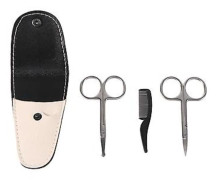 4 st Set med Skägg Saxar Skäggtrimmer Män Ansiktshår Saxar Kam Mustasch Saxar Kit