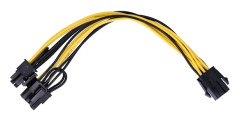 5 st strömkabel 6Pin till dubbel 8pin 6+2 GPU grafikkortsanslutningskonverteringskabel