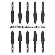 VEIKK P002 10 st Ersättningspennspetsar Batterifri Stylus Slitstark Pennspets för VEIKK A50 A15 A15Pro Ritplattor [DB]