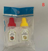 3 st/2 st Mini Kryddsåsflaska Bärbar Ketchup Salladsdressing Behållare[YJD] B 2pcs