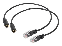 2 st 3,5 mm stereoheadset till Cisco-uttag, hona till hane RJ9-kontaktadapter, omvandlarkabel