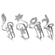 Inlägg Strass Fingertopps Nagelring Knoge För Kvinnor Flickor Justerbar Öppning Konst Charm Skydda Fingernageltillbehör