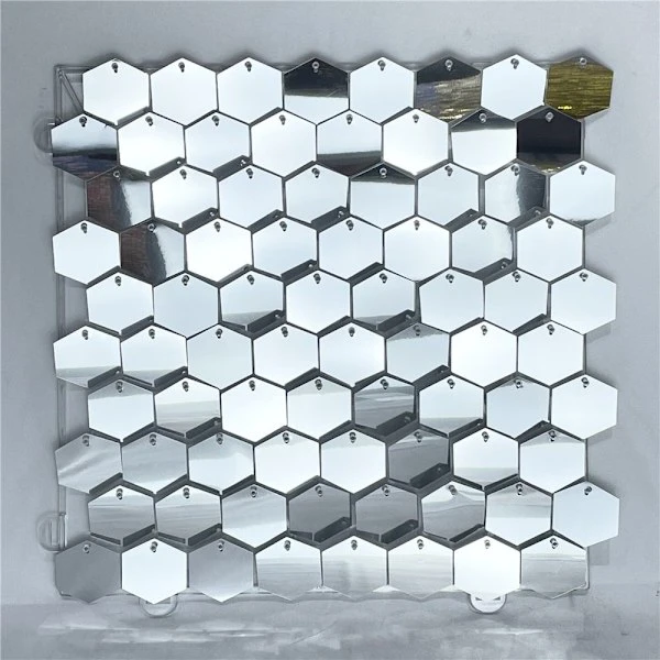 Hexagon Shimmer Board Paljettpanel SILVER SILVER Silver