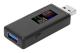 USB Laddare Testare 4 Siffror Noggrannhet Ström Spänning Batteri Timing Mätare Vit Svart