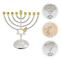 Traditionell Klassisk Chanukka-Menorah 9-Ljus Metallhantverk Lämplig för Nyårshelg Heminredning