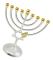 Traditionell Klassisk Chanukka-Menorah 9-Ljus Metallhantverk Lämplig för Nyårshelg Heminredning
