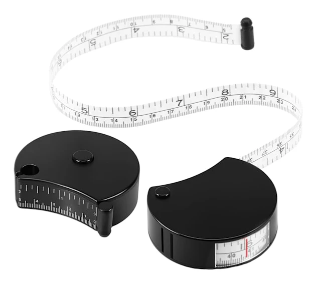 2-pack kroppsmåttband, 150 cm infällbart dubbelsidigt måttband - midjemått & tygmåttband för skräddare, Ho 2 pack