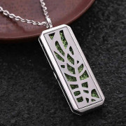2019 Aromaterapi Hängsmycke Halsband Eterisk Olja Diffuser Medaljong Fyrkantig