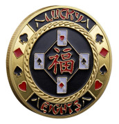 Poker Kortskydd Poker Chip Mynt Bordsspel Poker Kortskydd Mynt Samlarobjekt Gåva till Make, Far, Vän