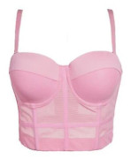 [LCS] Damtopp i mesh med push-up, bustier, crop top, klubbfestväst S