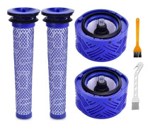 Filterersättning för Dyson V6 Absolute Total Clean Stick Vacuum, Post- och pre-filter, delar 966741-01 och 965661-01