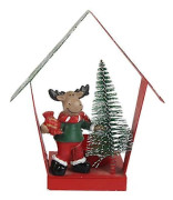 Jul ljusstake i metall med snögubbe/tomte/älg, värmeljushållare, juldekorationer, klassiska ljus, ljusstake i järn, vaxljus, julgransljusstake