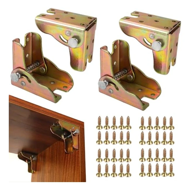 4 x Table Legs, Folding Hinge with Locking, Table Legs, Folding Hinges, Locking, Table Legs, Support Holder,
