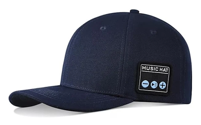 Bluetooth-mössa, Bluetooth-stickad mössa, Bluetooth-mössa för män, Trendig smart mössa, Basebollkeps för män Blue