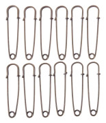 12 st stora kraftiga säkerhetsnålar i rostfritt stål, stor jumbo [YDE]{F4495} Bronze