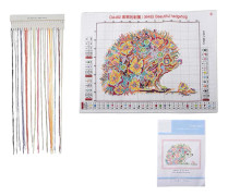 Kits stämplade för vuxna nybörjare barn 11CT DIY broderi nålverk kit - Vacker igelkott 38X2