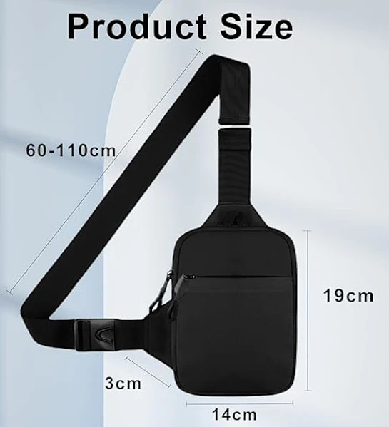 Vattentät Crossbody Väska, Bröstväska för Män, Sling Axelremsväska, Vattentät Lättvikts Bröstväska Ryggsäck