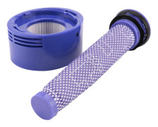 Förfilter + HEPA Efterfilter Kit för Dyson V7, V8 Sladdlös Dammsugare, Ersättningsförfilter och Efterfilter