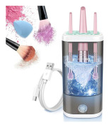 Automatic Makeup Brush Cleaning Machine – Electric Makeup Brush Cleaner, Deep Cleaning, Portable Beauty Cleaner, Great Gift for Mom, Wife gray SZ2
