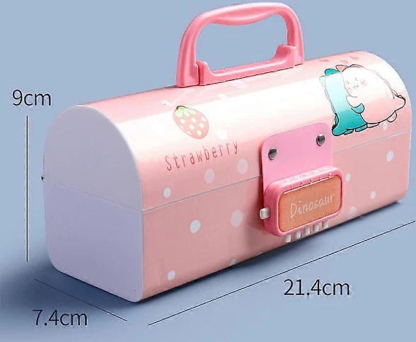 Herr Crossbody Sling Bag Vattentät Axel Bröst Ryggsäck Stöldskydd Väskor[D] Dinosaur Family pink