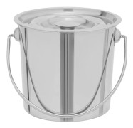 Matförvaringshink, Rostfritt Stål, 6 Liters Kapacitet,Silver