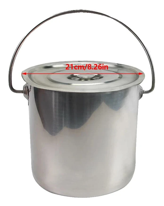 Rostfritt Stål Hink, Stor Kapacitet, Lätt Montering,6L
