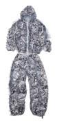 Snövit kamouflage Ghillie-dräkt 3D lövjackor och byxor set kläder för jakt