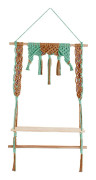 Macrame Vägghängande Hylla Boho Vägghyllor Fönster Växthylla Inomhus Heminredning för vän Tjej Födelsedagspresent
