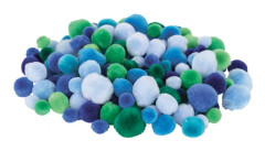 400 st Pompombollar DIY 6 färger