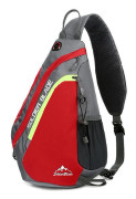 Friluftsliv Cross Body Bag Sport Klättring Väska Polyester Dragkedja Axelväska Red