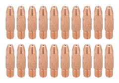Plasmaförbrukningsmunstycke 20 st M6 Koppar Kontakttipp för Binzel 24KD MIG/MAG Svetsbrännare (0,8X28mm)